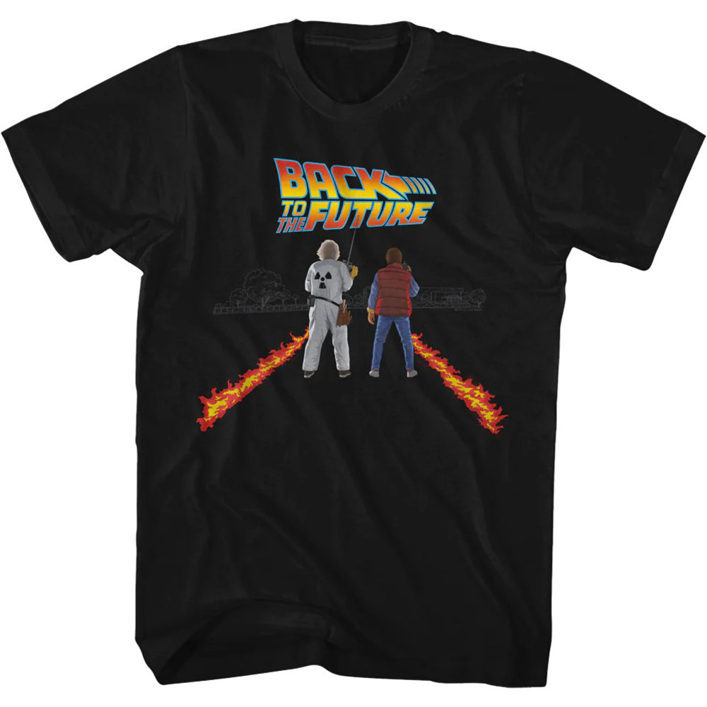 Doc And Marty Fire Streaks Back To The Future Tshirt